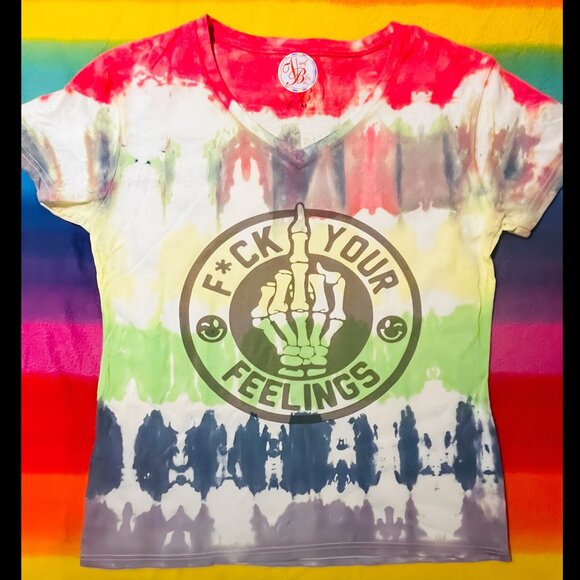 F*ck Ur Feelings, Visual Bliss Co Custom Tie Dye with a Direct To Garment Print - Picture 2 of 2